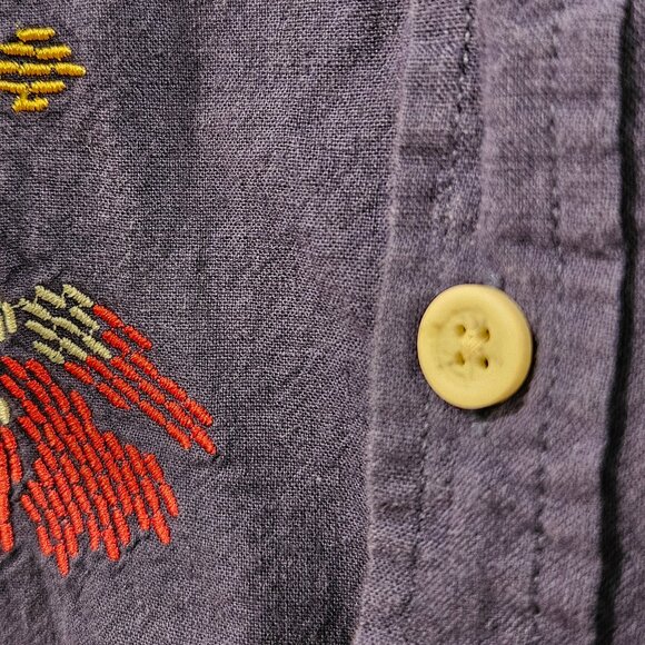 "Folk" Linen Blend Shirt - Picture 7 of 8